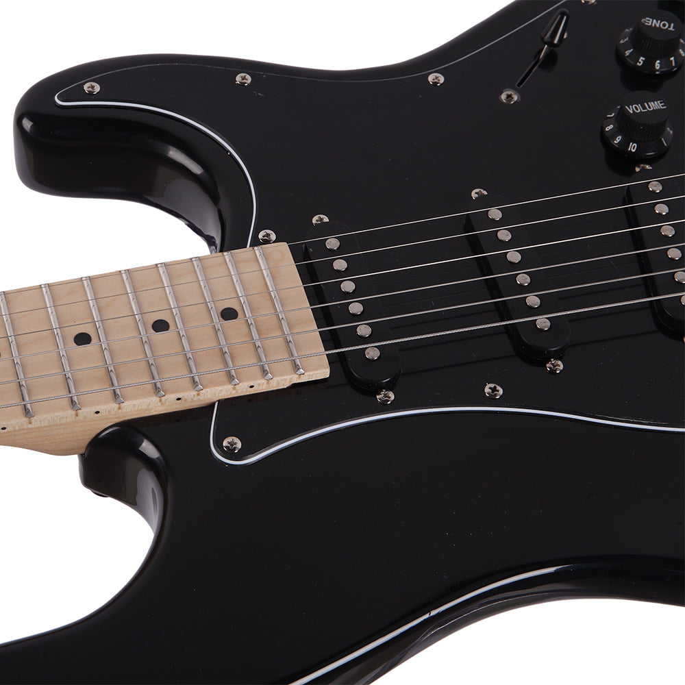 Szzzp ST Stylish Electric Guitar with Black Pickguard Black