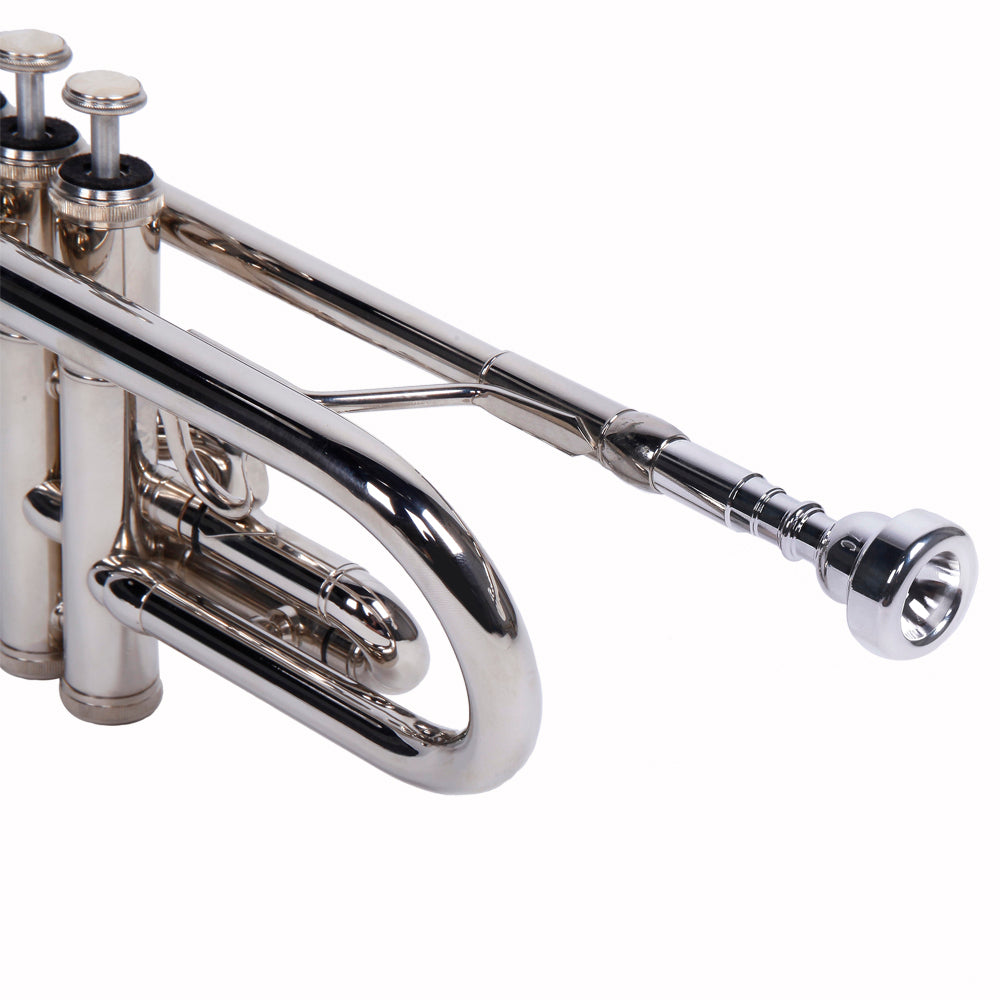Szzzp Nickelplated Drop B Adjustable Trumpet Gloves Set Silver