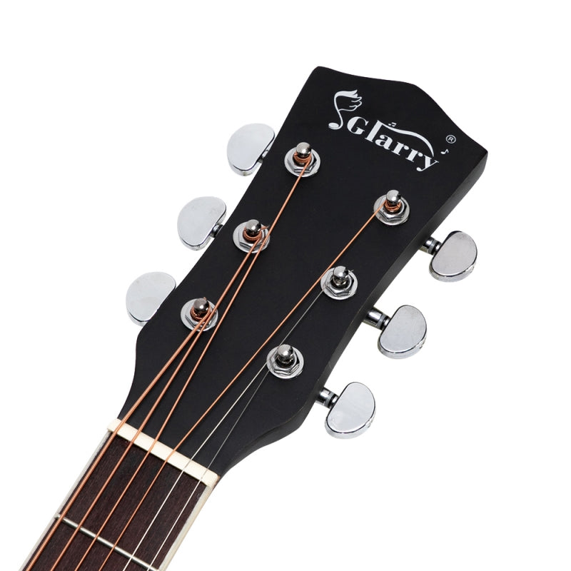 Glarry GT501 40 Inch Cutaway Auditorium Acoustic Guitar Matte Spruce Front Folk - Black
