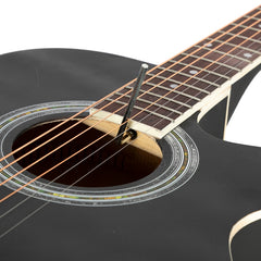 Glarry GT501 40 Inch Cutaway Auditorium Acoustic Guitar Matte Spruce Front Folk - Black