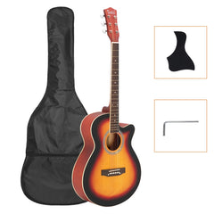 Glarry GT501 40 Inch Cutaway Auditorium Acoustic Guitar Matte Spruce Front Folk - Sunset