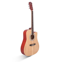 Glarry GT502 41 Inch Matte Cutaway Dreadnought Spruce Front Acoustic Guitar - Burlywood