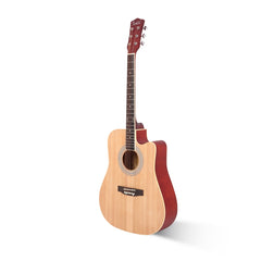Glarry GT502 41 Inch Matte Cutaway Dreadnought Spruce Front Acoustic Guitar - Burlywood
