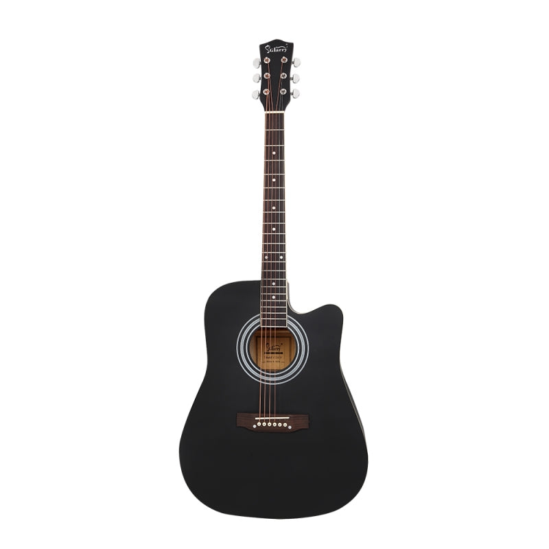 Glarry GT502 41 Inch Matte Cutaway Dreadnought Spruce Front Acoustic Guitar - Black