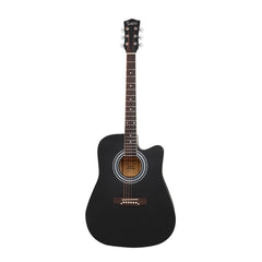 Glarry GT502 41 Inch Matte Cutaway Dreadnought Spruce Front Acoustic Guitar - Black