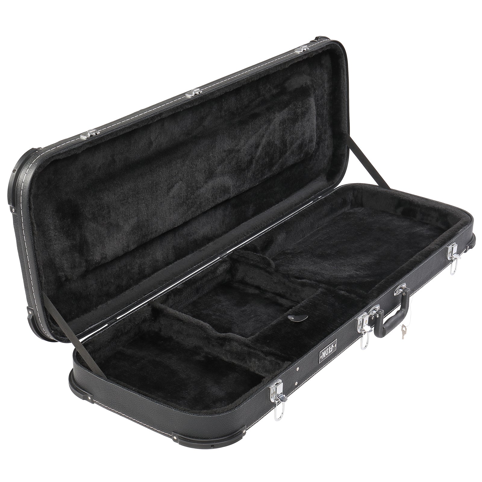 Szzzp Electric Guitar Square Hard Case with Protective Sleeve Fits ST TL Burning fire 170 Style Electric Guitar