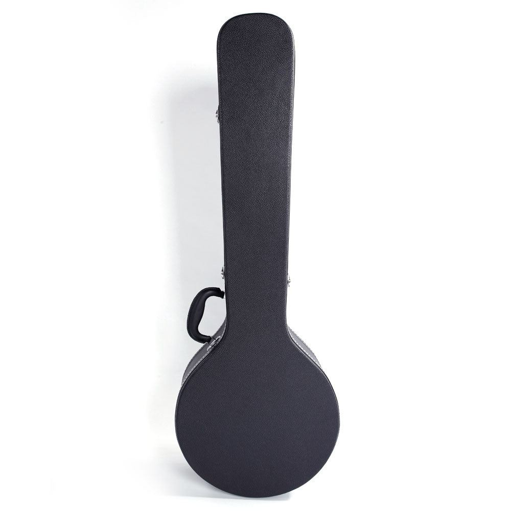 Szzzp 5-String 6-String Microgroove Pattern Leather Wood Banjos Case - Black
