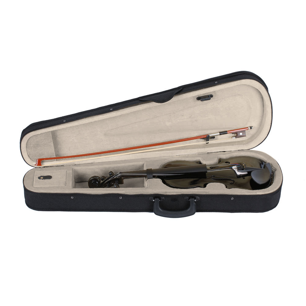 Szzzp  3/4 Acoustic Violin Case Bow Rosin Black