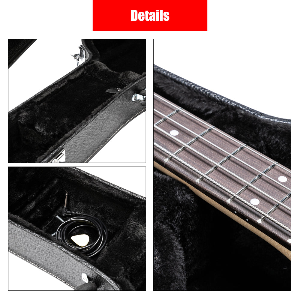 Szzzp High-End Fine-Grain PU Leather Hard Case for 335 Style Semi-Hollow & Hollowbody Electric Guitar