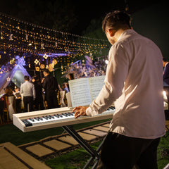 Szzzp 88 Key Full Size Semi-Weighted Standard Keyboards Wooden Digital Piano with MIDI Bluetooth, Triple Pedals，Headphone and other accessories