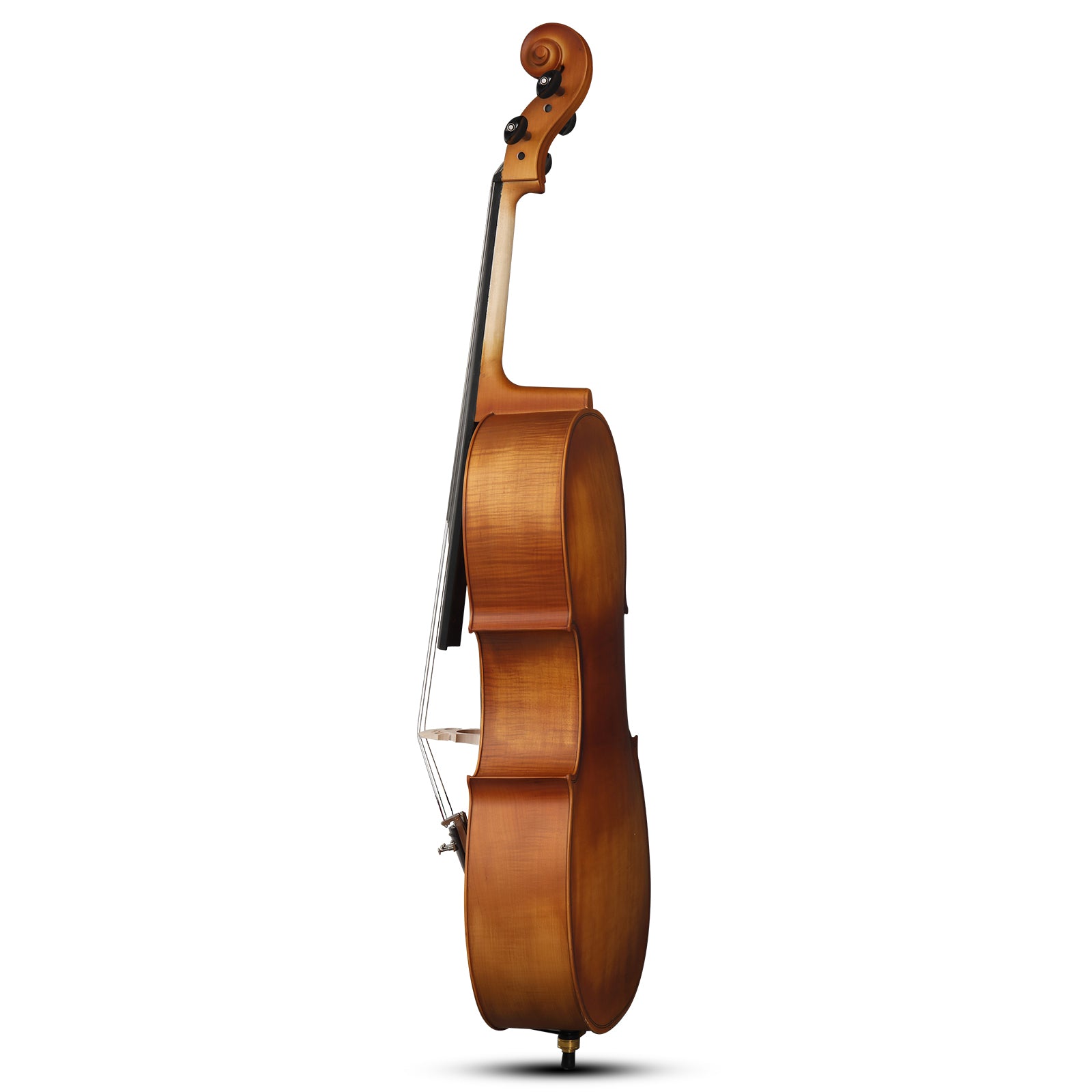 Szzzp Full Side 4/4 Matte Natural Color Spruce Panel Cello with Bag Bow Rosin Bridge Strings
