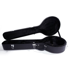 Szzzp 5-String 6-String Microgroove Pattern Leather Wood Banjos Case - Black