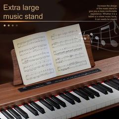 Szzzp 88 Keys Full Weighted Keyboards Digital Piano with Furniture Stand, Power Adapter, Triple Pedals, Headphone, for All Experience Levels Black Walnut