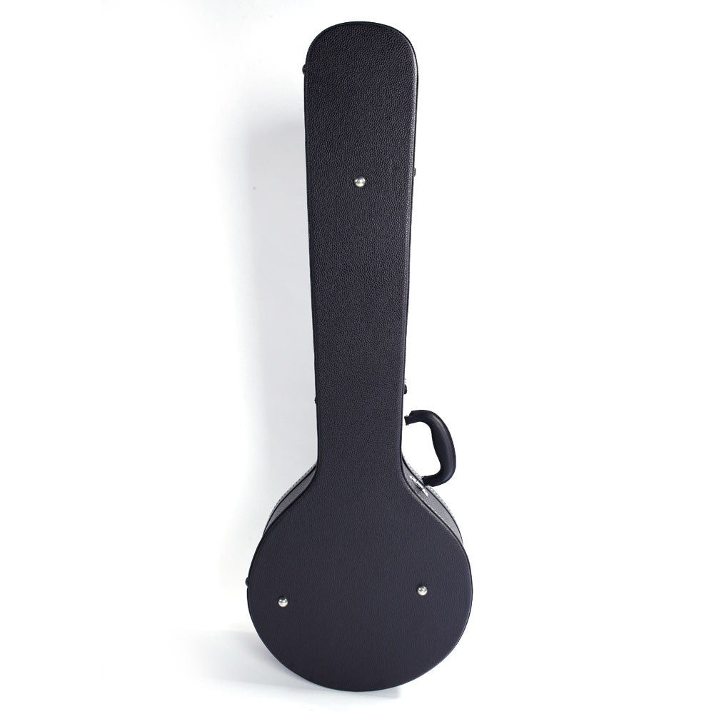 Szzzp 5-String 6-String Microgroove Pattern Leather Wood Banjos Case - Black