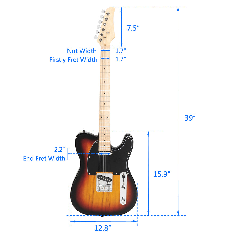 Szzzp Maple Fingerboard GTL Electric Guitar SS Pickup - Sunset