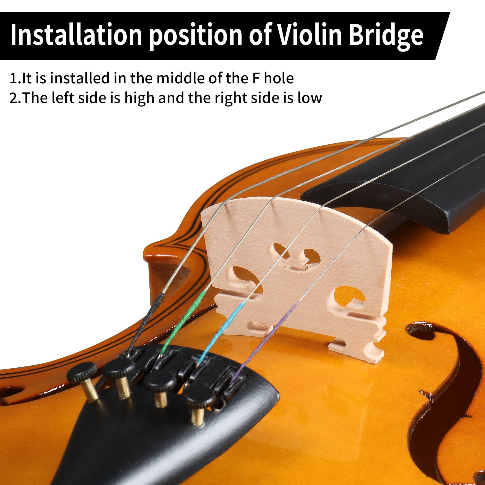 Szzzp Full Size 4/4 Violin Set for Adults Beginners Students with Hard Case,Violin Bow,Shoulder Rest,Rosin,Extra Strings and Sordine