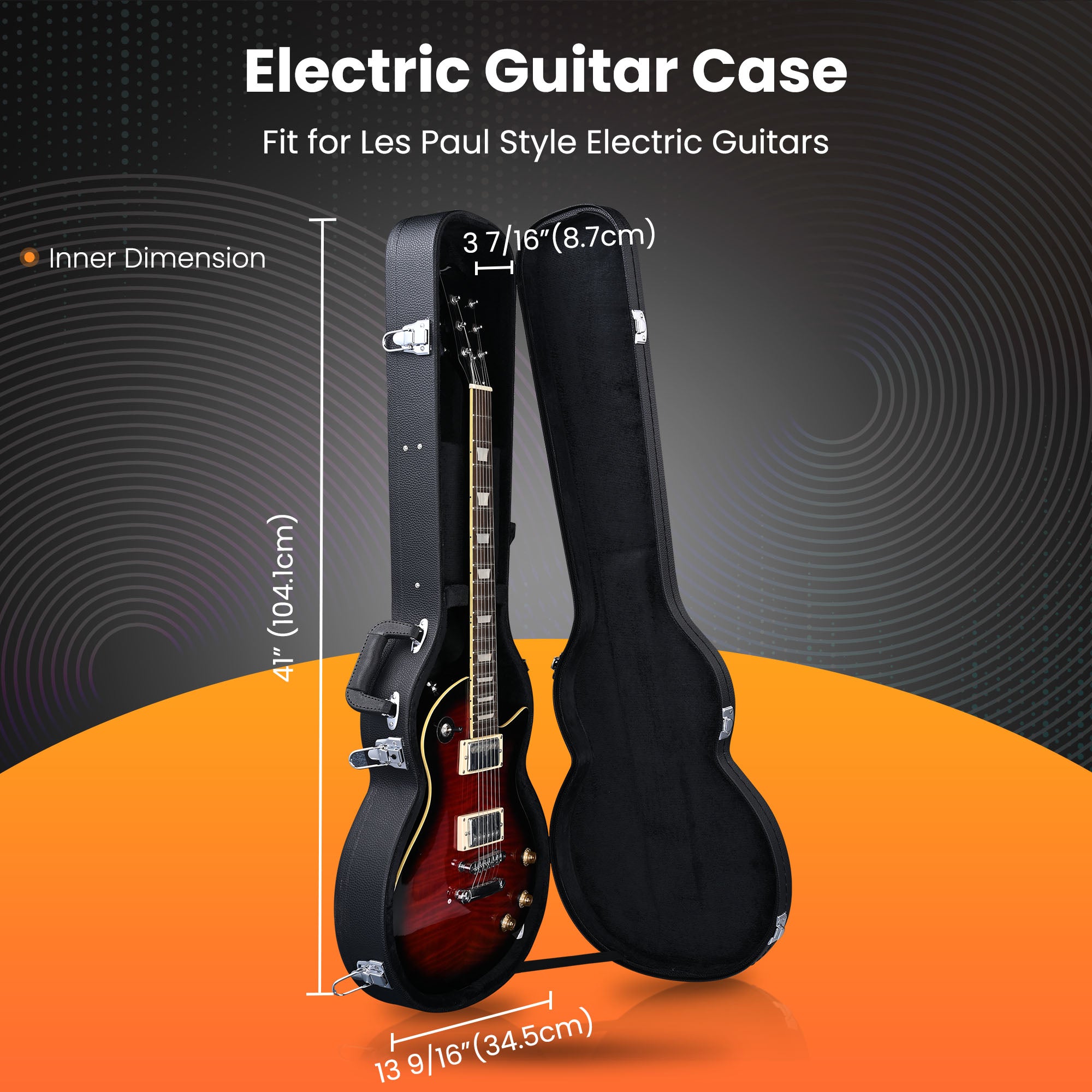 Szzzp Guitar Hard Case for Acoustic Guitar made of hard plywood wrapped in PU leather