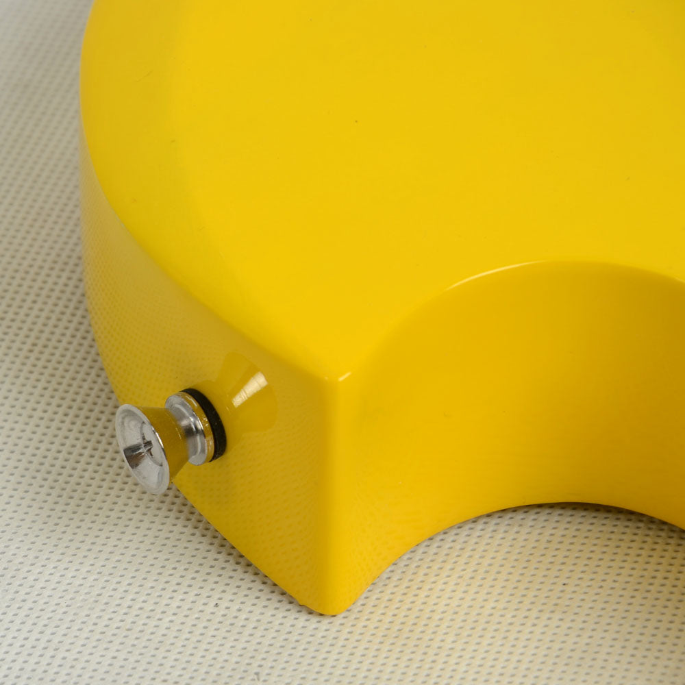 Szzzp Novice Flame Shaped Electric Guitar HSH Pickup Bag Strap Paddle Rocker Cable Wrench Tool Yellow
