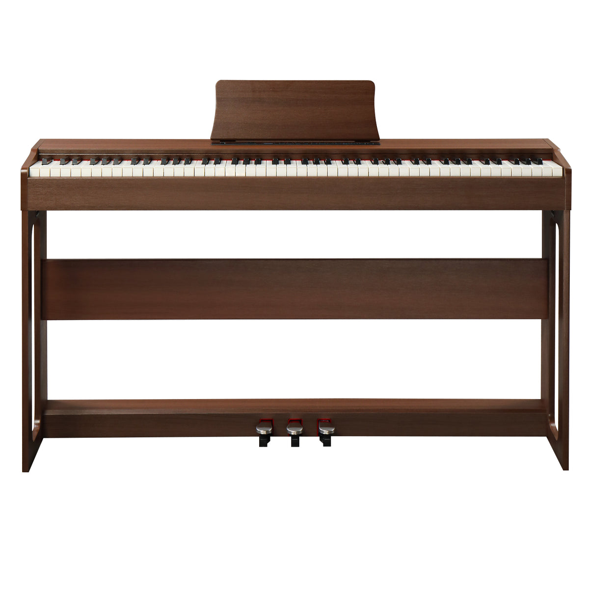 Szzzp 88 Keys Full Weighted Keyboards Digital Piano with Furniture Stand, Power Adapter, Triple Pedals, Headphone, for All Experience Levels Black Walnut
