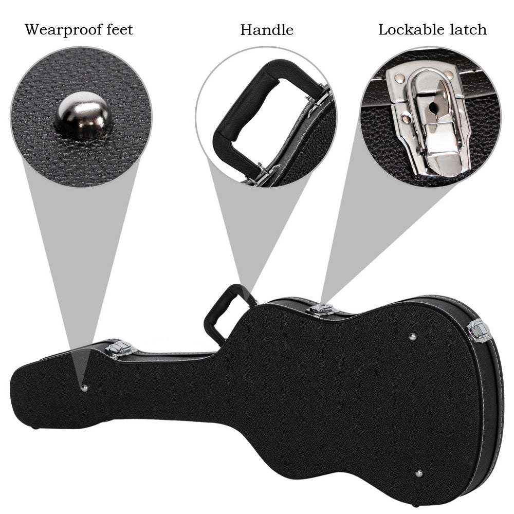 Szzzp Hard-Shell Electric Guitar Case Flat Surface Black suit for GST, GTL