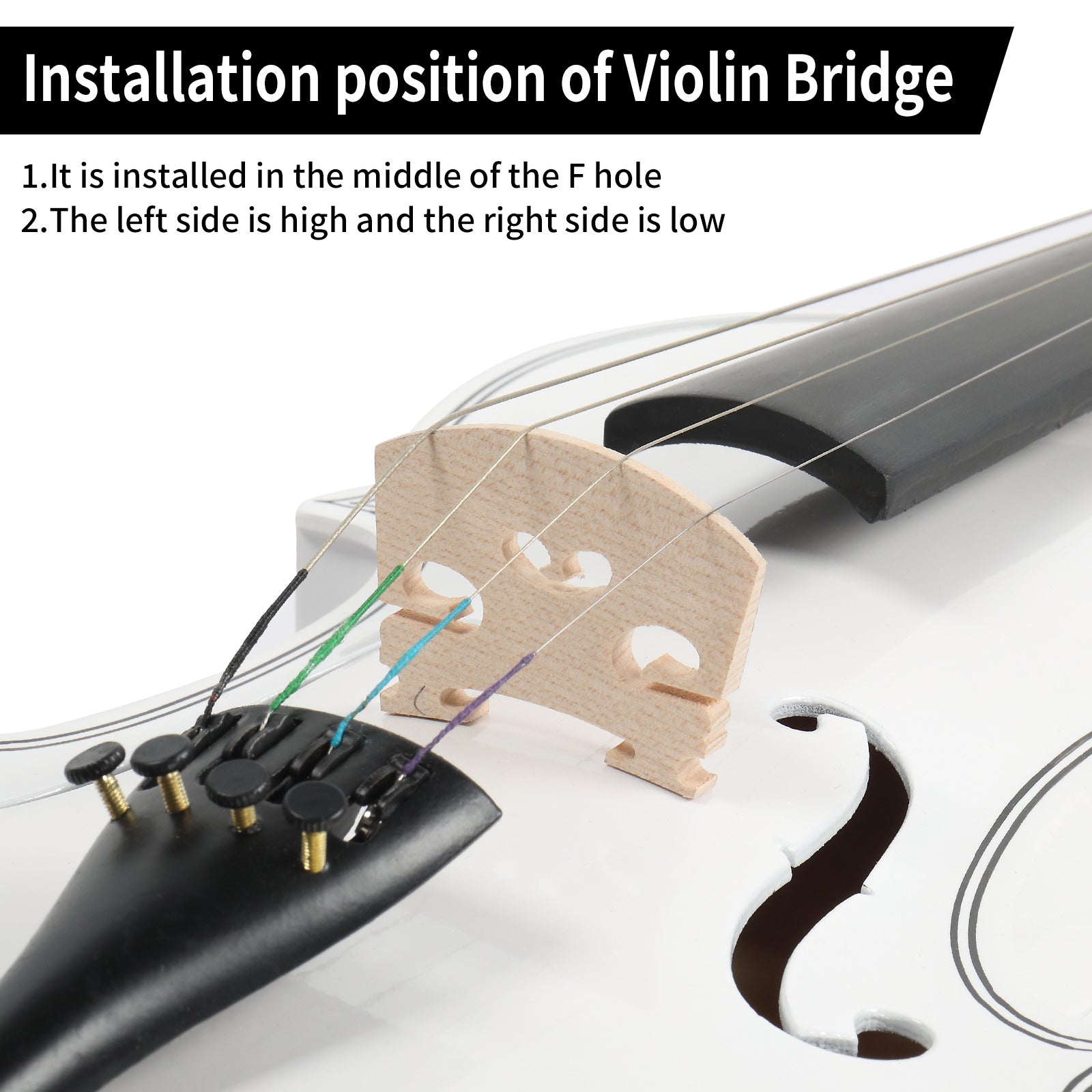 Szzzp Full Size 4/4 Violin Set for Adults Beginners Students with Hard Case,Violin Bow,Shoulder Rest,Rosin,Extra Strings and Sordine