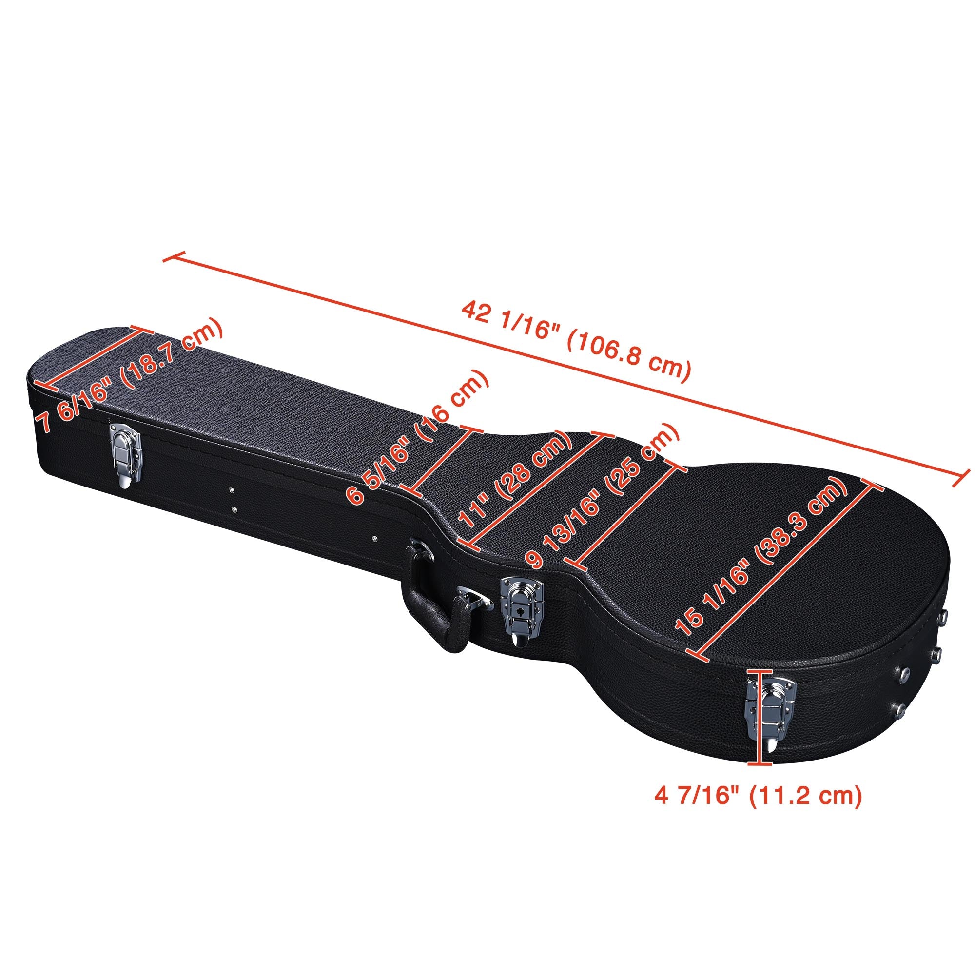 Szzzp Guitar Hard Case for Acoustic Guitar made of hard plywood wrapped in PU leather
