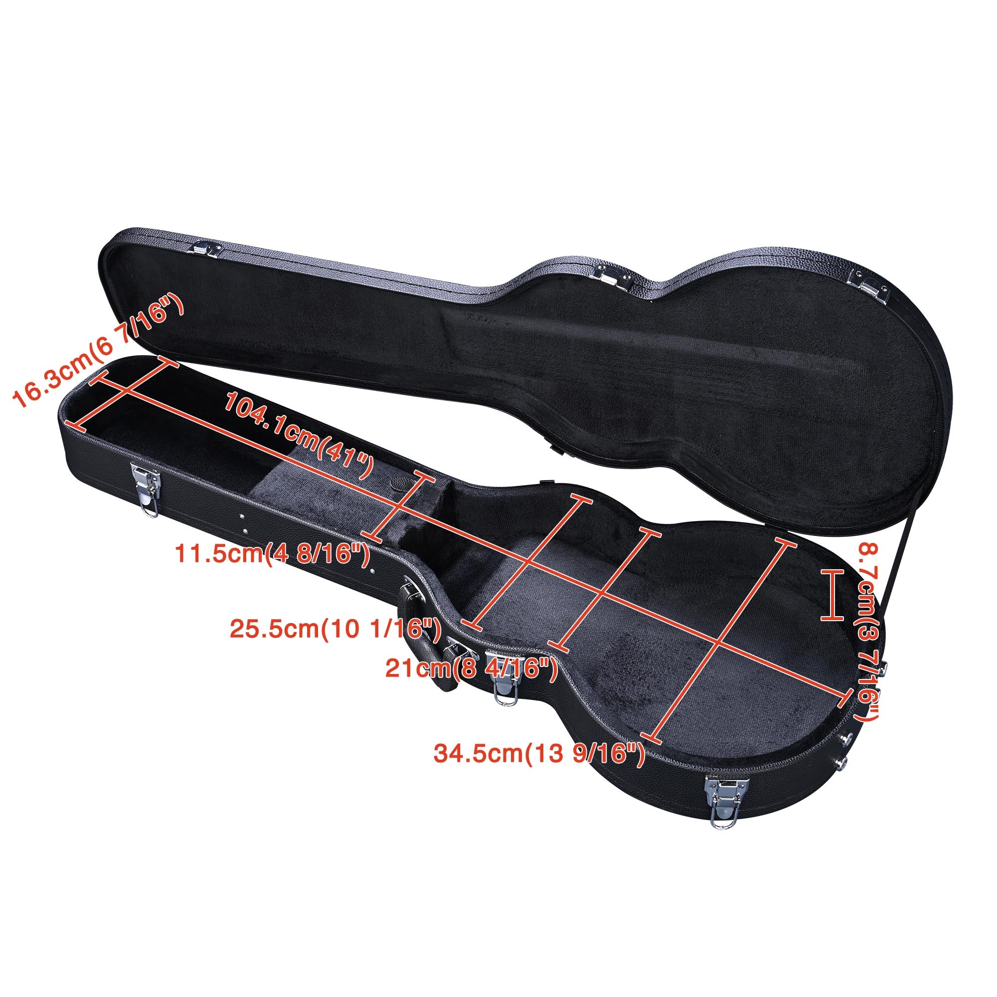 Szzzp Guitar Hard Case for Acoustic Guitar made of hard plywood wrapped in PU leather