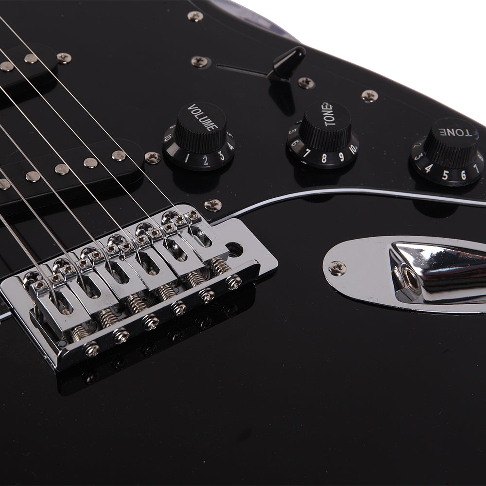 Szzzp ST Stylish Electric Guitar with Black Pickguard Black