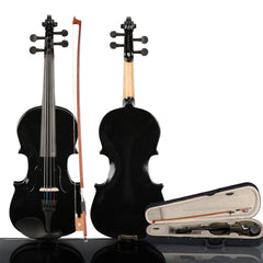 Szzzp  3/4 Acoustic Violin Case Bow Rosin Black