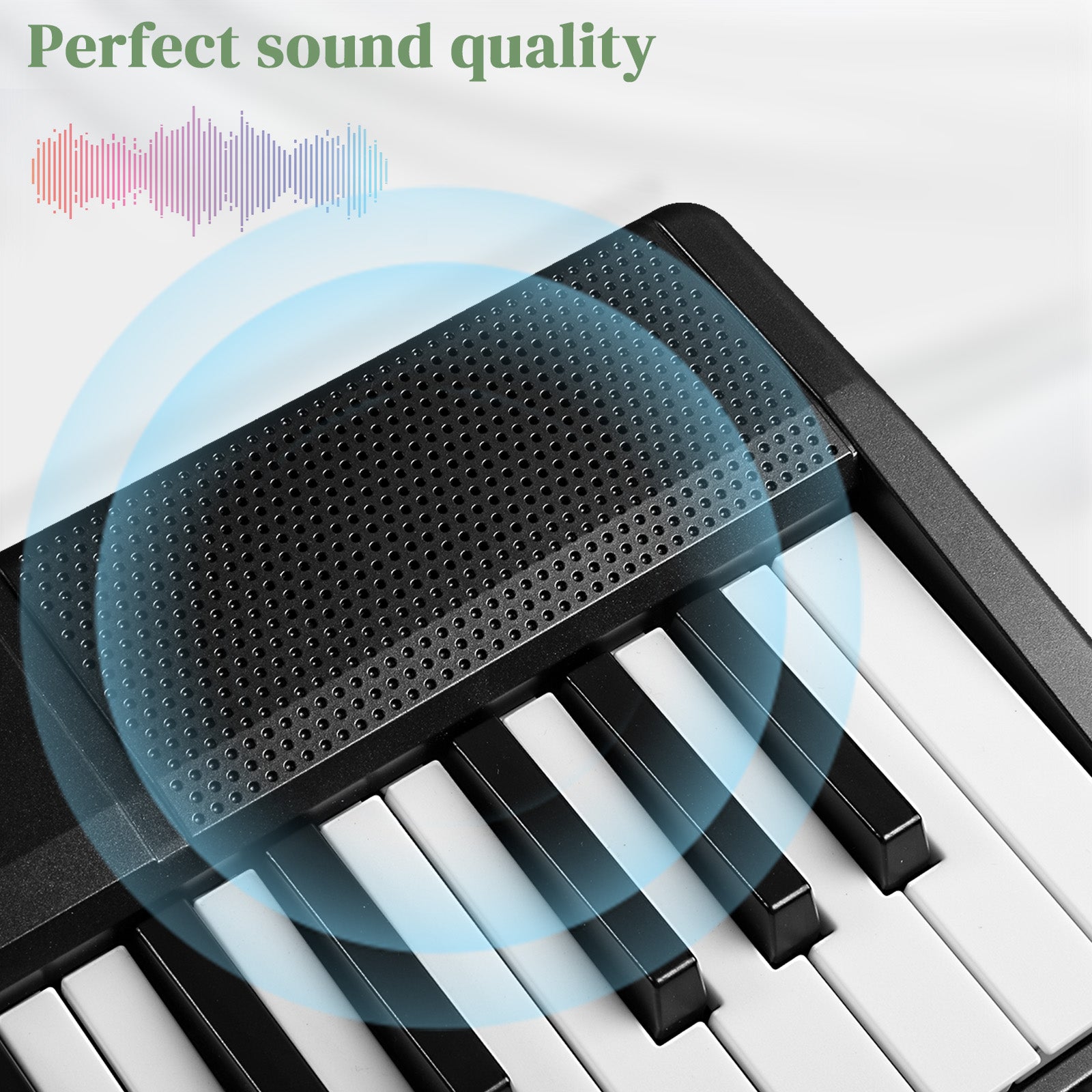 Szzzp GEP-204 61Key Folding Piano Semi-Weighted Standard Keyboards Digital Piano with Bluetooth, Handbag