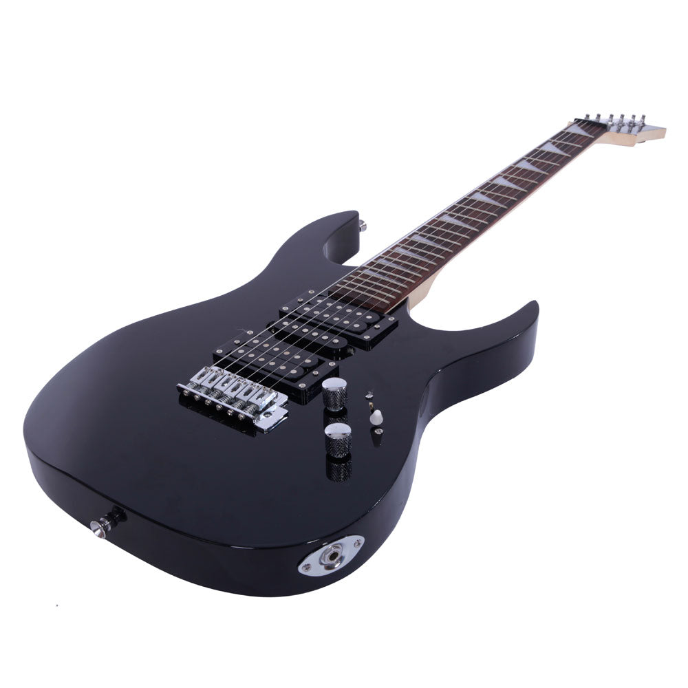 Szzzp Novice Entry Level 170 Electric Guitar HSH Pickup Bag Strap Paddle Rocker Cable Wrench Tool - Black