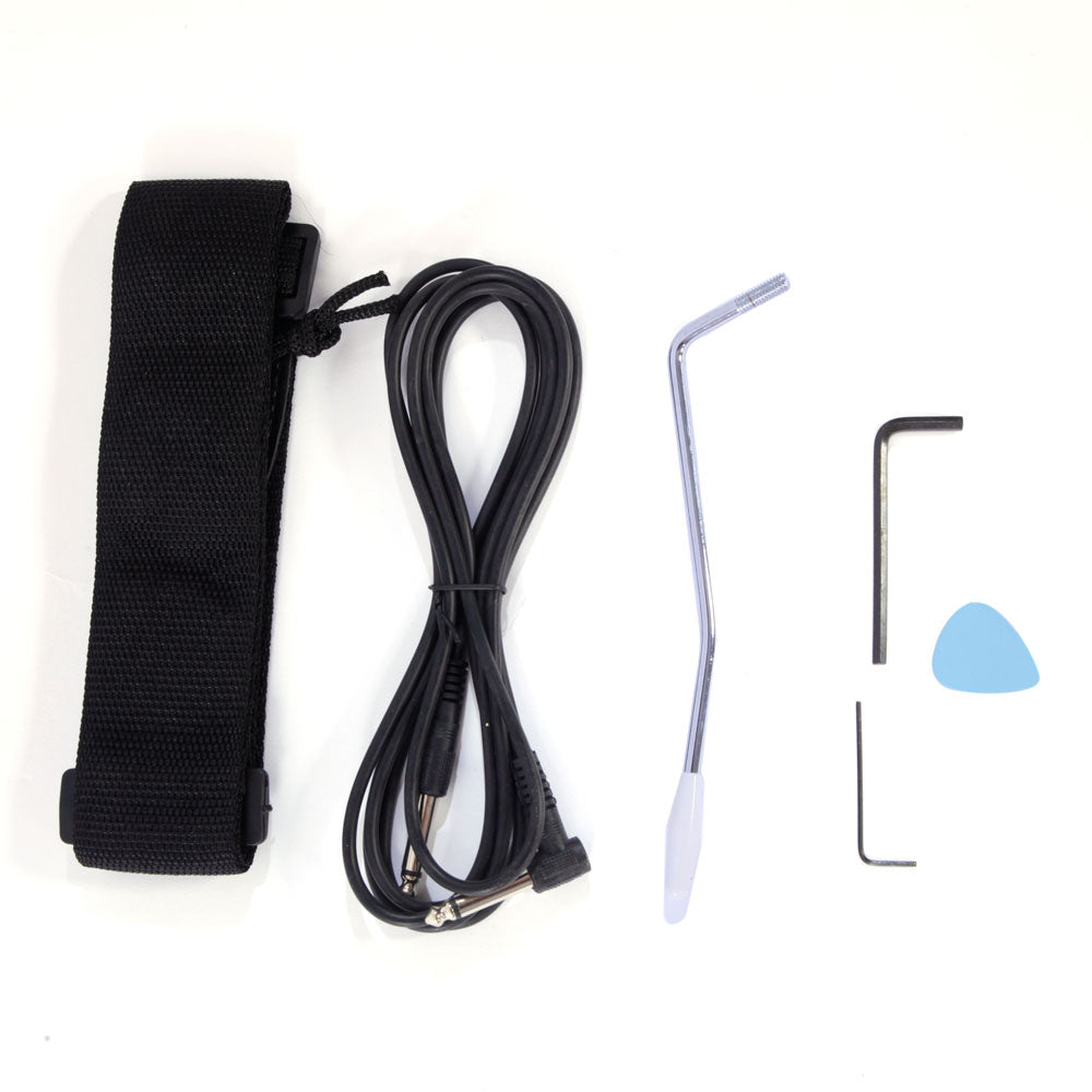 Szzzp Novice Flame Shaped Electric Guitar HSH Pickup Bag Strap Paddle Rocker Cable Wrench Tool - Red