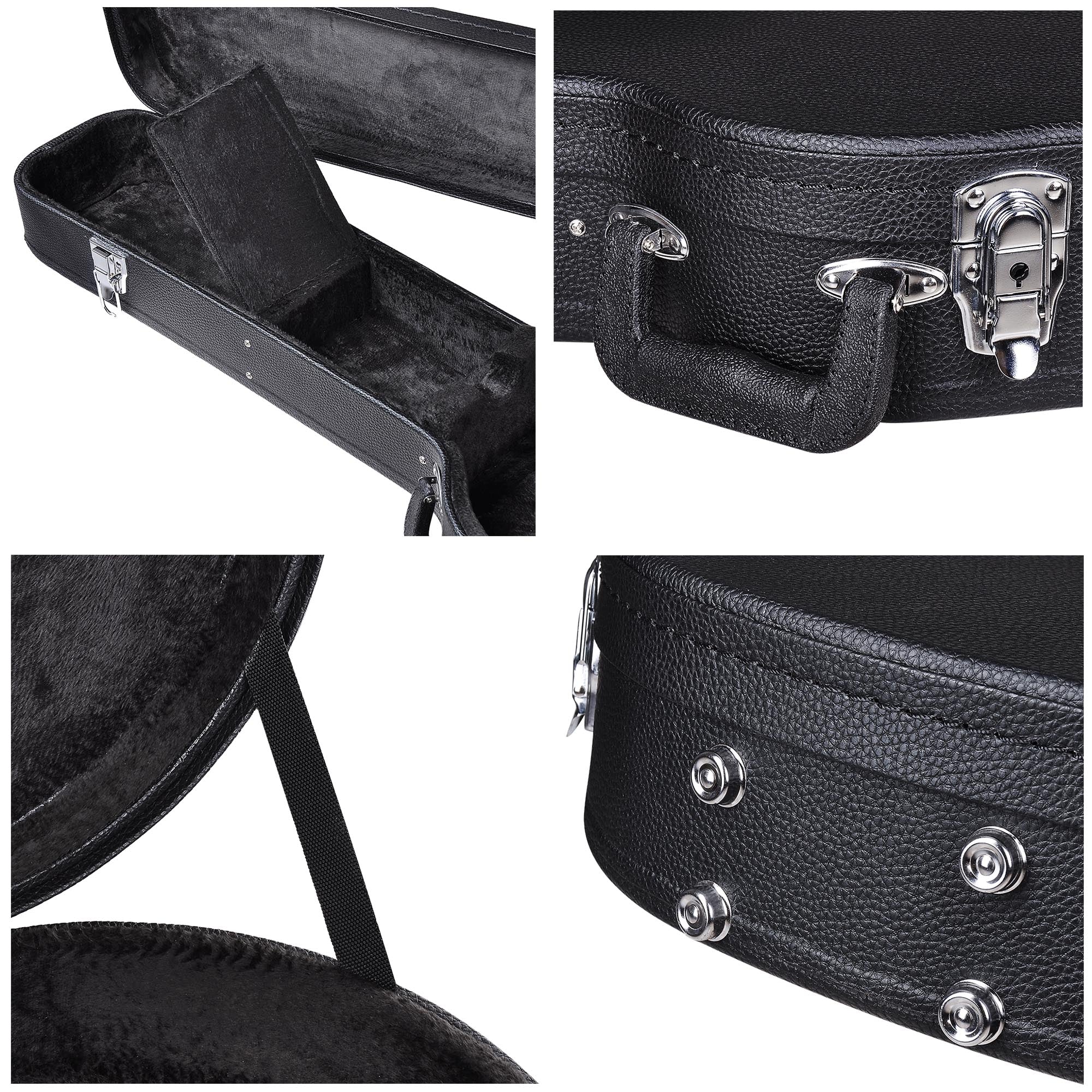 Szzzp Guitar Hard Case for Acoustic Guitar made of hard plywood wrapped in PU leather