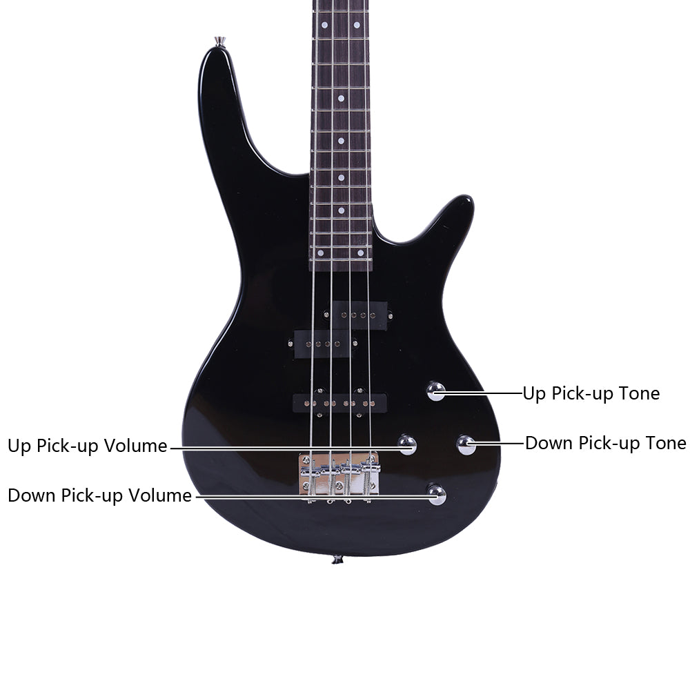 Szzzp Exquisite Stylish IB Bass with Power Line and Wrench Tool - Black