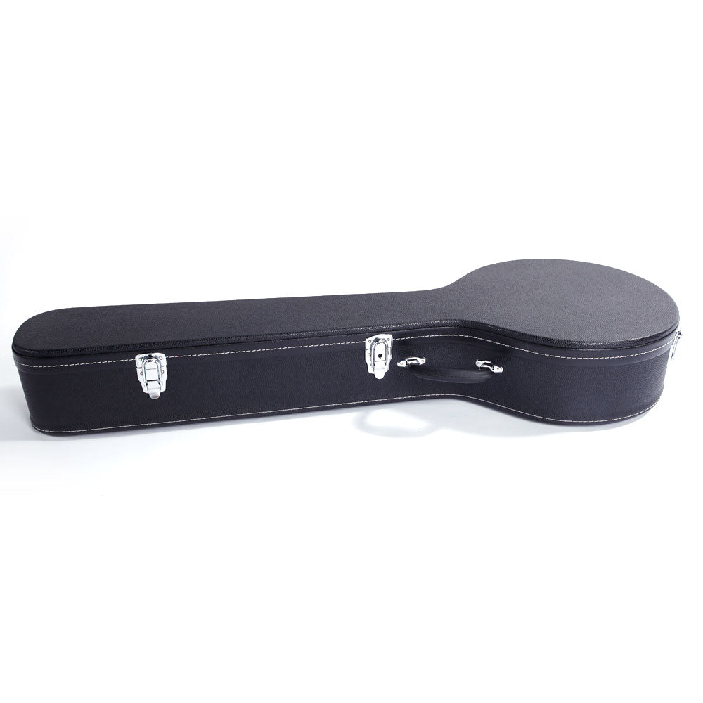 Szzzp 5-String 6-String Microgroove Pattern Leather Wood Banjos Case - Black