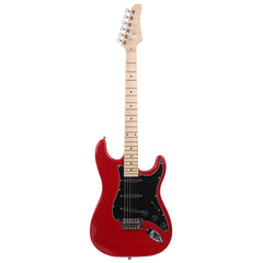 Szzzp ST Stylish Electric Guitar with Black Pickguard - Red