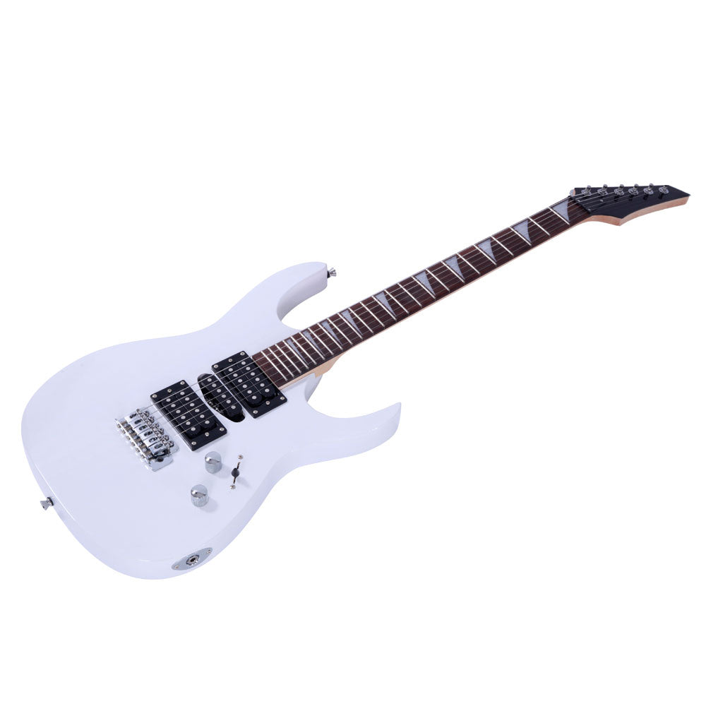 Szzzp Novice Entry Level 170 Electric Guitar HSH Pickup Bag Strap Paddle Rocker Cable Wrench Tool - White
