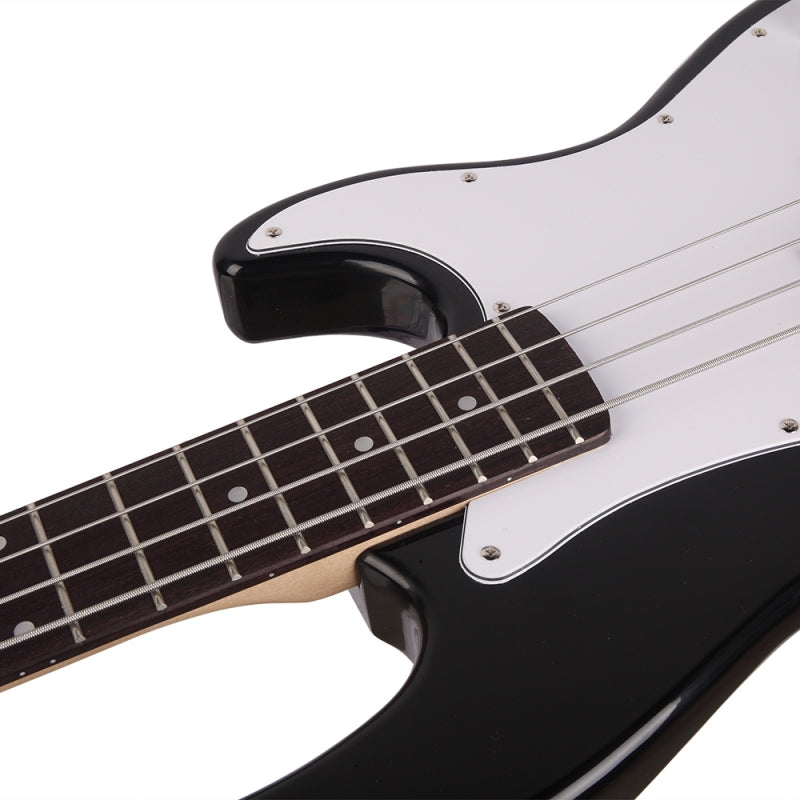 Glarry GP Electric Bass Guitar Black w/ 20W Amplifier - Black