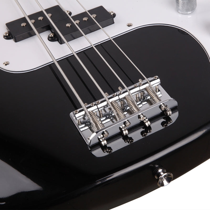 Glarry GP Electric Bass Guitar Black w/ 20W Amplifier - Black