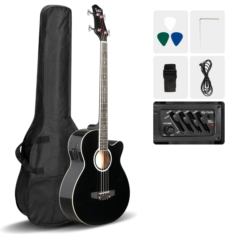 Glarry GMB101 44.5 Inch EQ Acoustic Bass Guitar - Black
