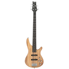 Glarry GIB 5 String Electric Bass Guitar SS Pick-up w/20W Amplifier - Burlywood