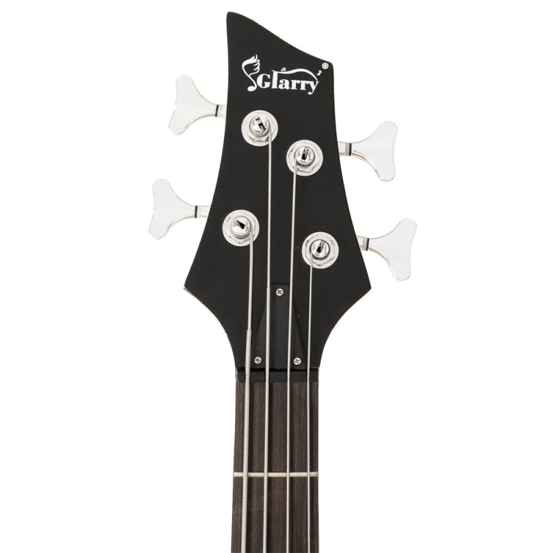 Glarry Burning Fire Electric Bass Guitar Full Size 4 String w/20W Amplifier - Black