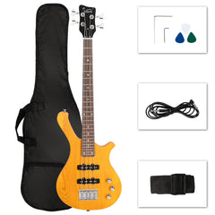 Glarry GW101 36in Kid's Electric Bass Guitar - Yellow