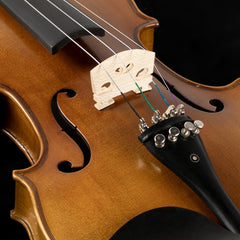 Glarry GV403 4/4 Full Size Violin Antiqued Matt Natural with 2 x Bow / Bridge