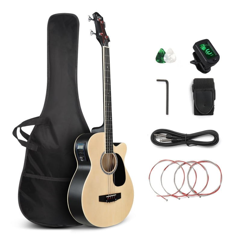 Glarry GMB102 44.5 Inch EQ Acoustic Bass Guitar w/15W Amp Matte - Burlywood