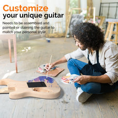 Glarry DIY GST HH Pickup Electric Guitar Kit